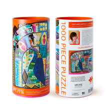 Load image into Gallery viewer, WerkShoppe Gilded Peacock Goild Foil 1000 Piece Puzzle