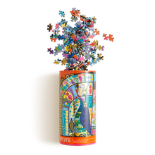 Load image into Gallery viewer, WerkShoppe Gilded Peacock Goild Foil 1000 Piece Puzzle