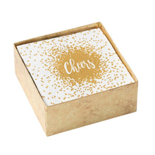 Load image into Gallery viewer, Gold Cheers Napkins in Box