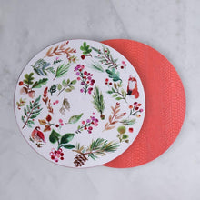 Load image into Gallery viewer, Happy Christmas Reversible 16" Round Placemats - Set of 4