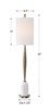 Load image into Gallery viewer, Tapered Base Antique Brass/Marble Buffet Lamp