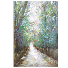 Load image into Gallery viewer, Hand Painted Tree-Lined Pathway Canvas