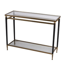 Load image into Gallery viewer, Modern Chic Gold & Black Console Table