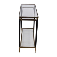 Load image into Gallery viewer, Modern Chic Gold & Black Console Table