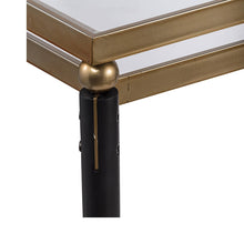 Load image into Gallery viewer, Modern Chic Gold & Black Console Table