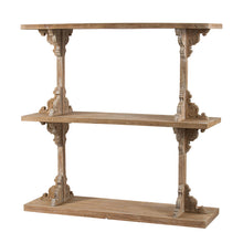 Load image into Gallery viewer, Scrollwork Wooden 2 Tiered Shelf