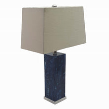 Load image into Gallery viewer, Square Blue Pillar Table Lamp