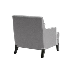 Load image into Gallery viewer, Grey Arm Chair w/ Ivory Welting