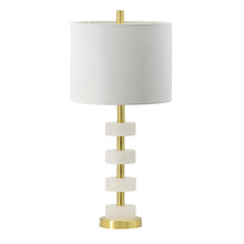 Load image into Gallery viewer, Vintage Look with Modern Flair White/Gold Lamp