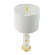 Load image into Gallery viewer, Vintage Look with Modern Flair White/Gold Lamp