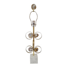 Load image into Gallery viewer, Gold Edged Agate Surroundeed by Gold Rings Table Lamp