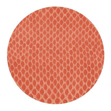 Load image into Gallery viewer, Caspari Round Snakeskin Felt-Backed Coasters in Coral - 8 Per Box
