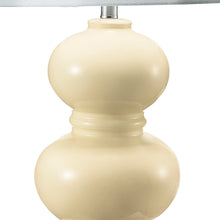 Load image into Gallery viewer, Buttery Yellow & Crisp Ivory Ceramic Table Lamp