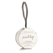 Load image into Gallery viewer, Spongelle Champagne Holiday Ornament Buffer