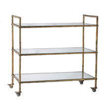 Load image into Gallery viewer, Elegant Antique Gold Metal Cart