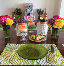 Load image into Gallery viewer, Lucy Grymes Green Leaf Paper Placemat Pad - 24 Sheets