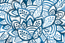 Load image into Gallery viewer, Lucy Grymes Blue Burst Paper Placemat Pad - 24 Sheets