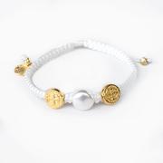 Load image into Gallery viewer, My Saint My Hero - First Holy Communion Bracelet - White/Gold