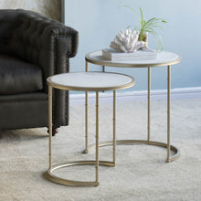 Load image into Gallery viewer, Eclipse Stacking Tables - Marble