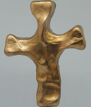 Load image into Gallery viewer, Hand-Made Polymer Clay Gold Cross