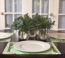 Load image into Gallery viewer, Lucy Grymes Green Leaf Paper Placemat Pad - 24 Sheets