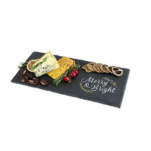 Load image into Gallery viewer, Merry & Bright Slate Cheese Tray
