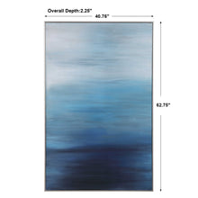Load image into Gallery viewer, Hand Painted "Moonlit Sea" Framed Canvas