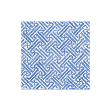 Load image into Gallery viewer, Caspari Blue Fretwork Paper Cocktail Napkins/Guest Towels