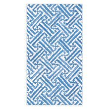 Load image into Gallery viewer, Caspari Blue Fretwork Paper Cocktail Napkins/Guest Towels