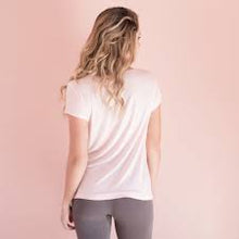 Load image into Gallery viewer, Faceplant Dreams Bamboo Short Sleeve V Neck Shirt - Pink