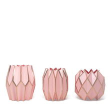 Load image into Gallery viewer, Lucy Grymes Pink with Rose Gold Foil Flower Vase Wraps - 3 in a box