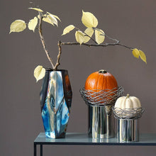 Load image into Gallery viewer, Stainless Steel Prismic Flamed 12.5" Vase