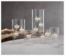 Load image into Gallery viewer, Mini Suspended Glass Tealight Holder Hurricane 1-Candle