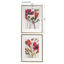 Load image into Gallery viewer, Vivid Arrangement Artwork by Jennifer Goldberger - Set of 2