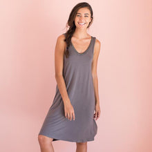 Load image into Gallery viewer, Faceplant Bamboo V-Neck Nightshirt - Earl Grey