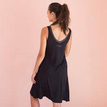 Load image into Gallery viewer, Faceplant Dreams Bamboo V-Neck Nightshirt - Black