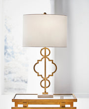 Load image into Gallery viewer, Chelsea House Artistic Antique Gold Leaf Lamp on Marble Base