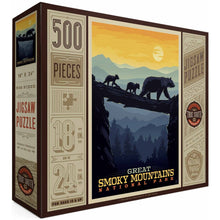 Load image into Gallery viewer, True South "Great Smokey Mountains Bears at Sunset" Puzzle - 500 Pieces