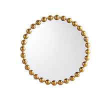 Load image into Gallery viewer, Round Antique Metallic Gold Ball Mirror