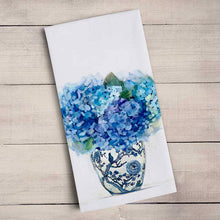 Load image into Gallery viewer, Dreaming In Blue - Hydrangeas Tea Towel