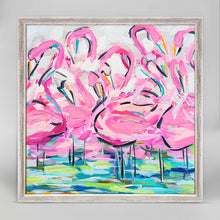 Load image into Gallery viewer, Flamingos in a Flock Mini Canvas - 6 x 6
