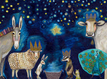Load image into Gallery viewer, Holiday Animal Nativity Vinyl Placemat