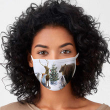 Load image into Gallery viewer, Christmas Carolers Cotton Jersey Face Mask