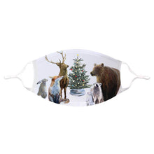 Load image into Gallery viewer, Christmas Carolers Cotton Jersey Face Mask