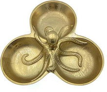 Load image into Gallery viewer, Gold Octopus Bowl w/ 3 Sections
