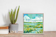 Load image into Gallery viewer, Marsh Blues Mini Framed Canvas - 6 x 6