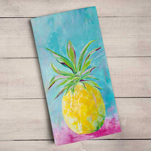 Load image into Gallery viewer, Painted Pineapple Tea Towel