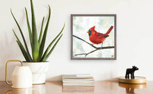 Load image into Gallery viewer, Red Cardinal Mini Framed Canvas