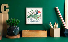 Load image into Gallery viewer, State of North Carolina Map Canvas - 6 x 6