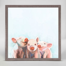 Load image into Gallery viewer, Three Little Piggies Mini Framed Canvas